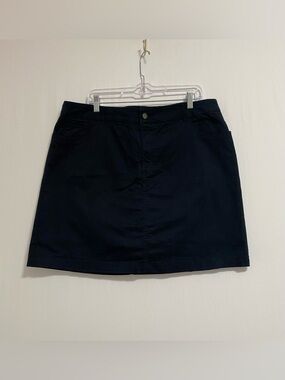 croft & barrow Navy Straight Mini Skirt